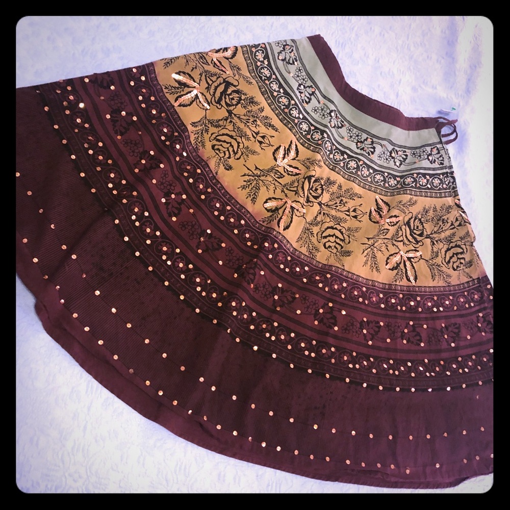 Sparkling Boho Circular Skirt by Geeta of Indis